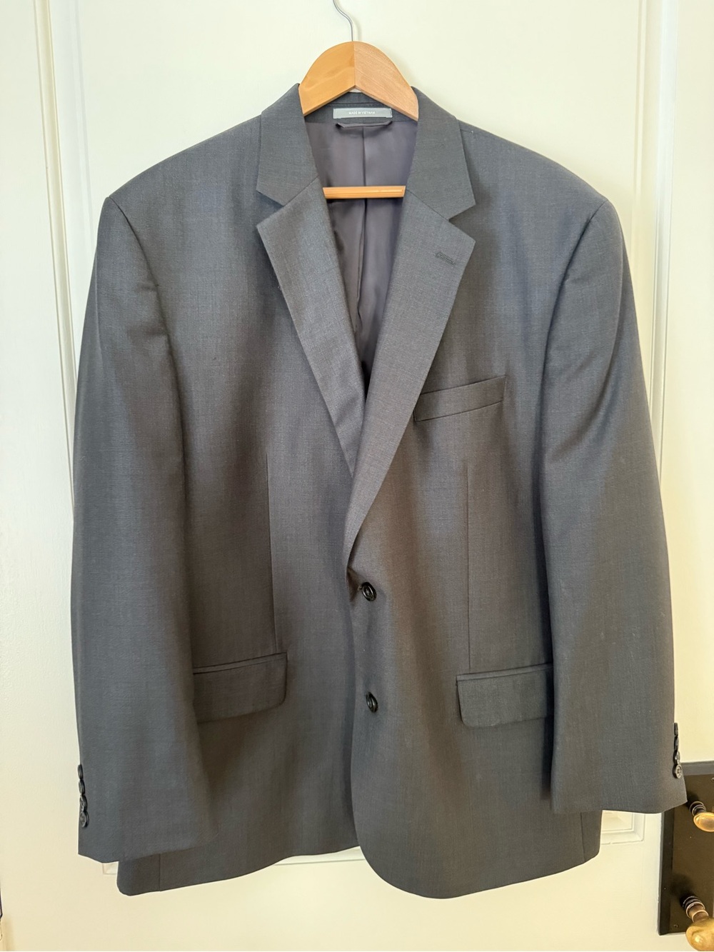Micheal Kors Men's Gray Two-Button Suit Jacket 48R